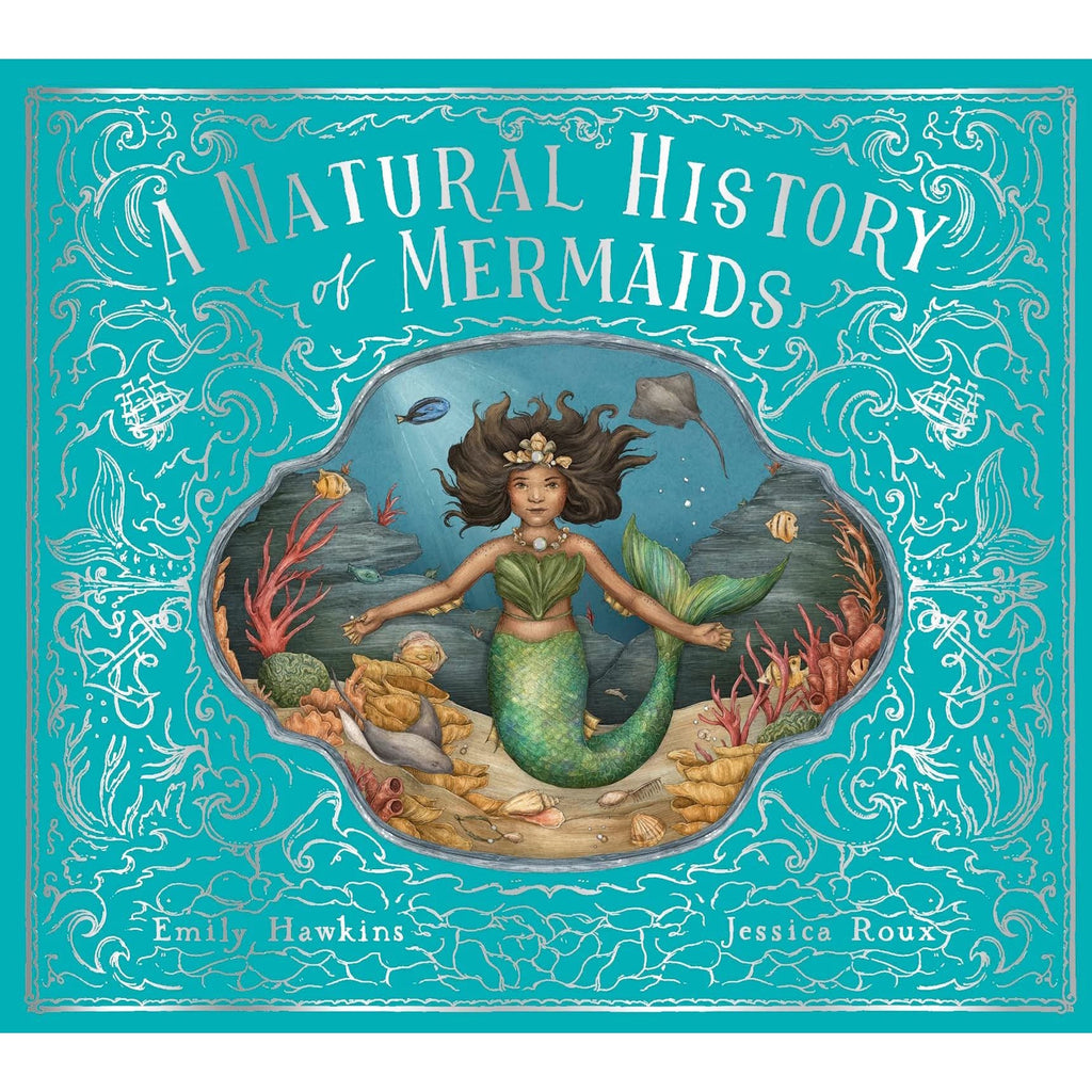 A beautifully illustrated, fictional guide that explores the magical world of mermaids, their habitats, culture, and myths.