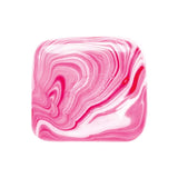 NeeDoh Candy Swirl Nice Cube squishy fidget toy in pink and white marble swirl pattern on a white background.