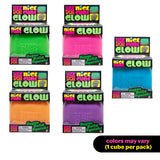Five packaged NeeDoh Nice Cube Glow squishy toys in green, pink, orange, purple, and blue.