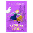 Ottoline Goes to School book cover by Chris Riddell featuring a girl running with a ghost and a hairy creature.