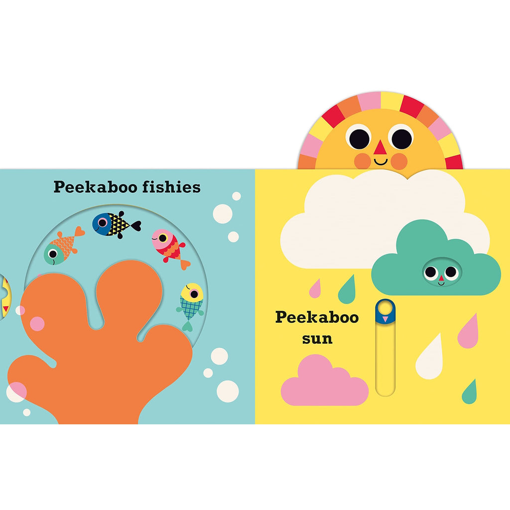 A charming board book for young children with peek-through holes and bright, playful illustrations, introducing the warmth and wonders of the sun.