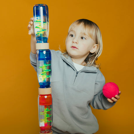 Petit Boum Sensory Move Bottle - Spiral Blue