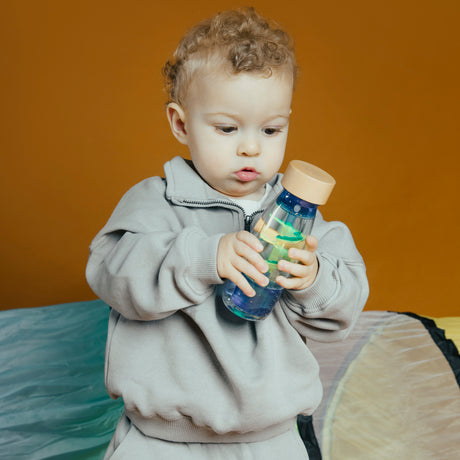Petit Boum Sensory Move Bottle - Spiral Blue