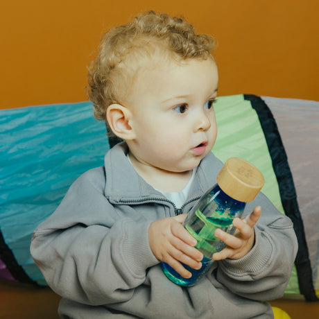 Petit Boum Sensory Move Bottle - Spiral Blue