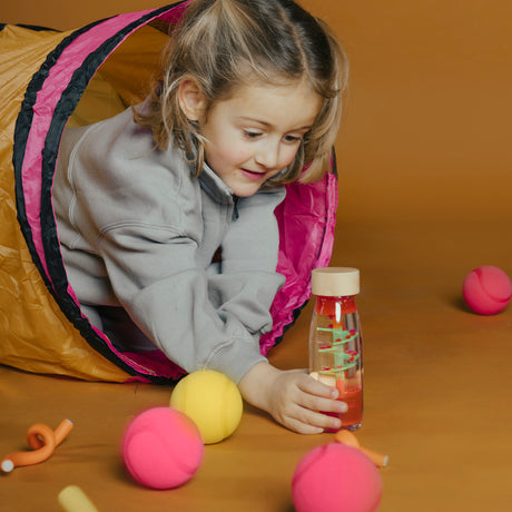 Petit Boum Sensory Move Bottle - Spiral Pink