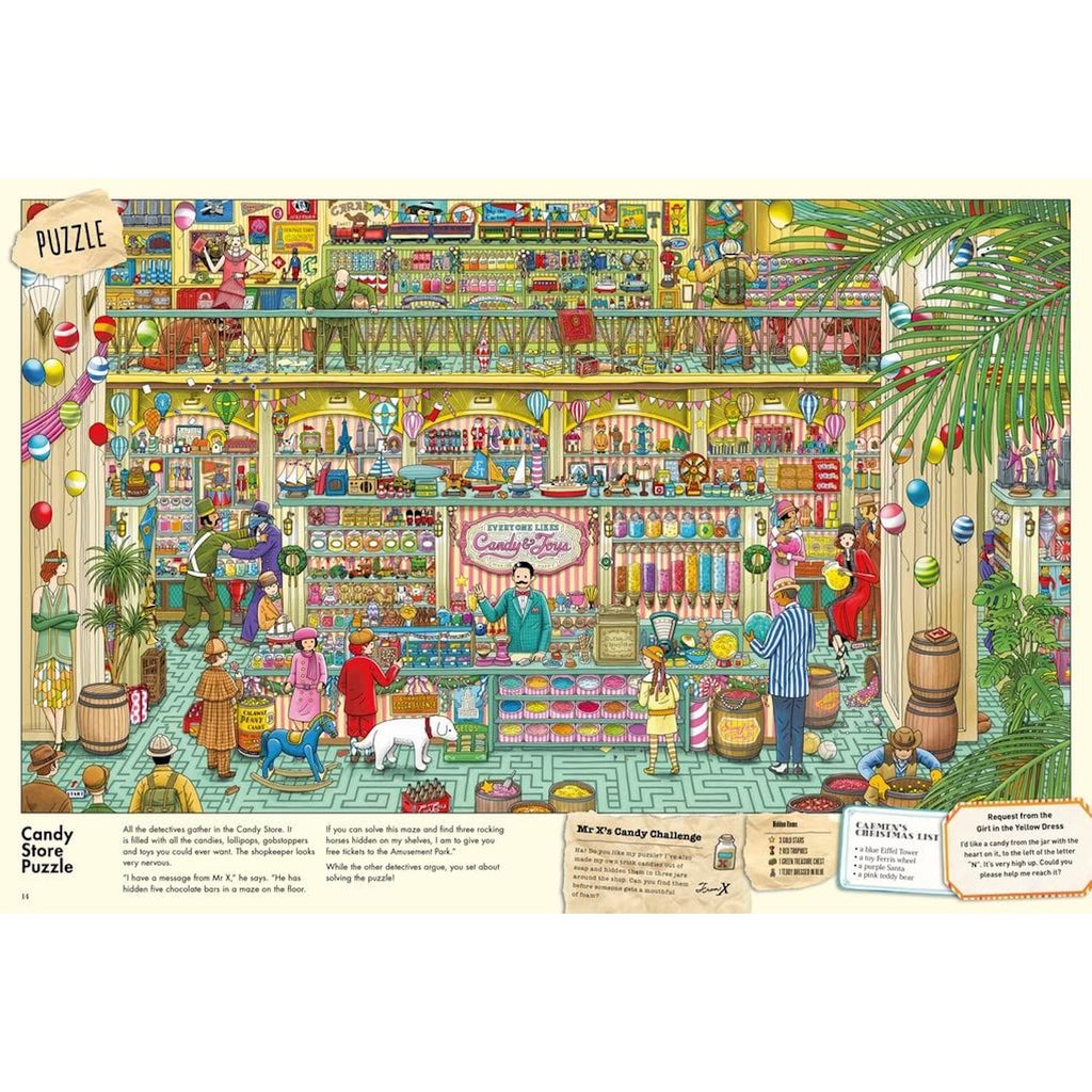 An engaging activity book featuring intricate mazes, puzzles, and hidden clues as Pierre embarks on a thrilling adventure to solve a mysterious case.