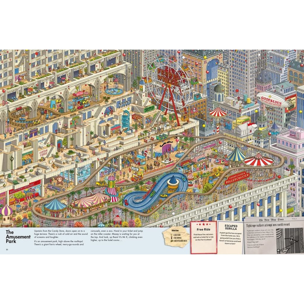 An engaging activity book featuring intricate mazes, puzzles, and hidden clues as Pierre embarks on a thrilling adventure to solve a mysterious case.