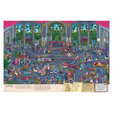 Colorful illustration of a vibrant royal court scene filled with people, animals, and lavish decor. Ornate arches and lush greenery set a festive, lively tone.