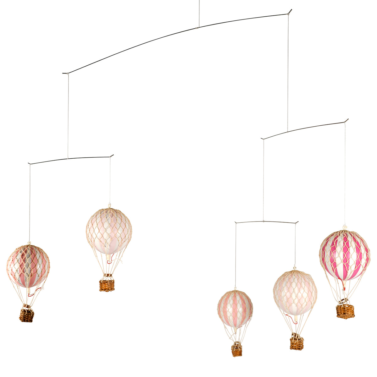 Authentic Models - Hot Air Balloon Mobile, Pinks