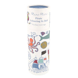 Meri Meri Pirate Colouring In Roll packaging tube featuring illustrations of a pirate ship, octopus, and jewels.