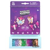 Plus-Plus Puzzle by Number Activity Pad Enchanted Forest set with 125 2D and 3D building pieces for ages 5 and up.