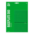 Plus-Plus Baseplate Duo in green, featuring two building baseplates for 2D and 3D stem construction toy creations.