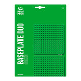 Plus-Plus Baseplate Duo in green, featuring two building baseplates for 2D and 3D stem construction toy creations.