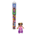 Toy tube labeled "Princess" contains colorful puzzle pieces. The assembled figure beside it is a blocky princess in pink and purple with a crown.
