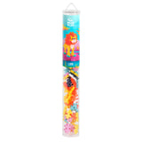 Plus-Plus Lion building set tube with orange, yellow, and red interlocking pieces for creative kids' construction toy.