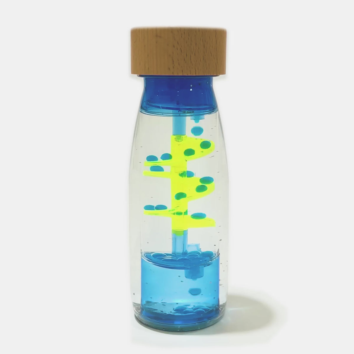 Petit Boum Sensory Move Bottle - Spiral Blue