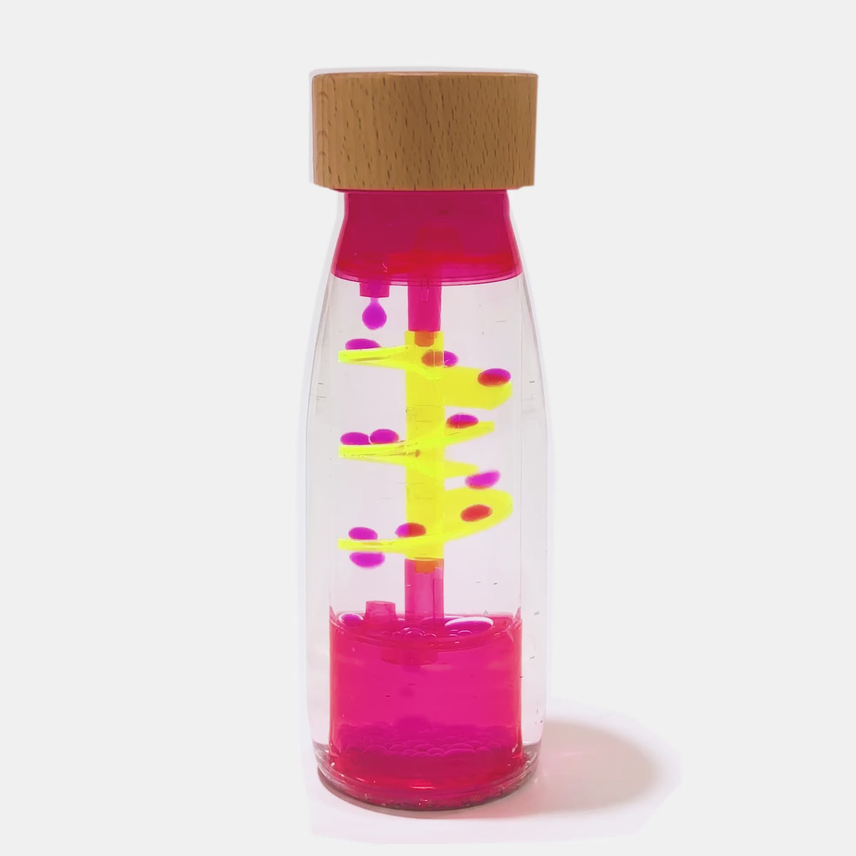 Petit Boum Sensory Move Bottle - Spiral Pink