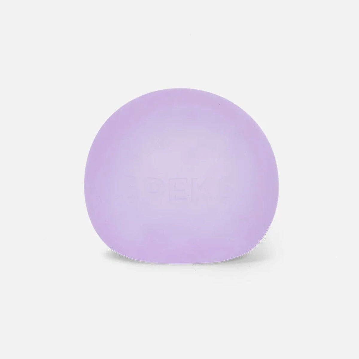 A smooth, light purple Speks stress ball with embossed lettering on a plain white background.