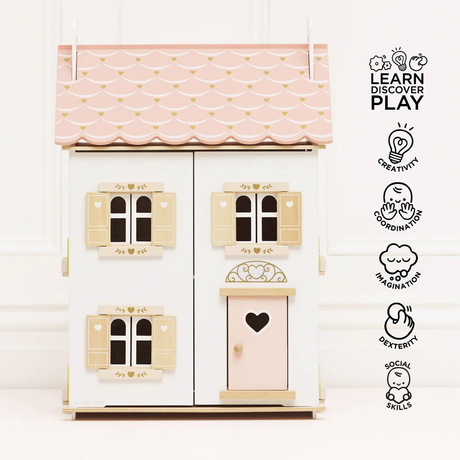 Roseheart Wooden Dolls House & Furniture
