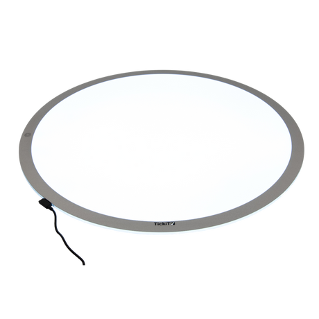 A circular LED panel with adjustable brightness and color-changing options, ideal for sensory play, color exploration, and interactive learning.
