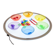A circular LED panel with adjustable brightness and color-changing options, ideal for sensory play, color exploration, and interactive learning.