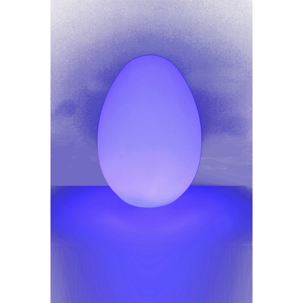 A large, color-changing LED egg light designed to create a calming sensory environment and support mood regulation and sensory exploration.