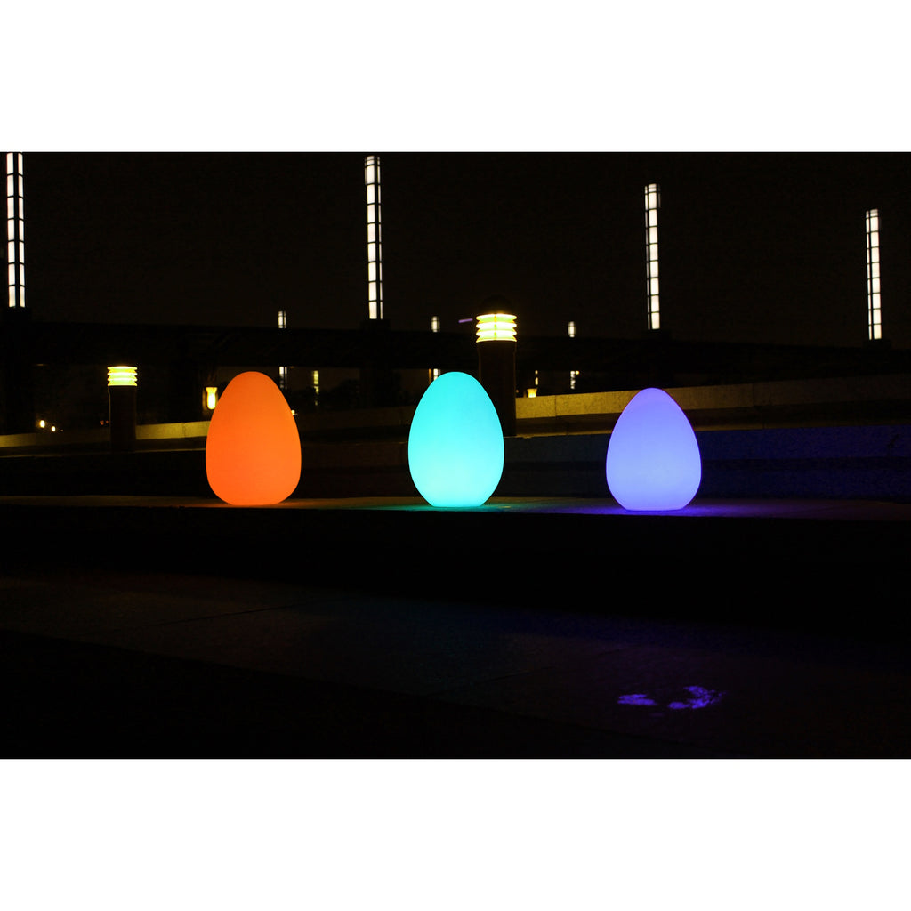 A large, color-changing LED egg light designed to create a calming sensory environment and support mood regulation and sensory exploration.