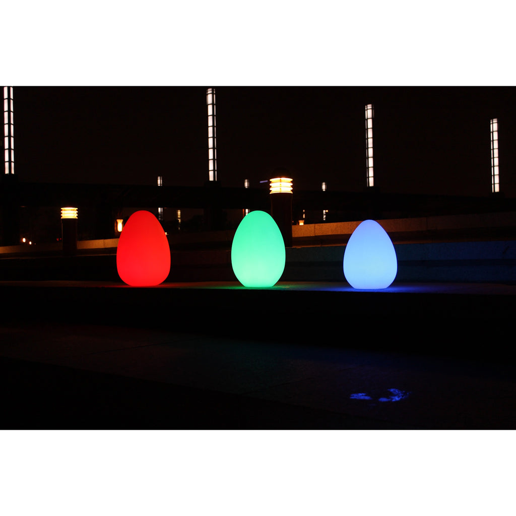 A large, color-changing LED egg light designed to create a calming sensory environment and support mood regulation and sensory exploration.