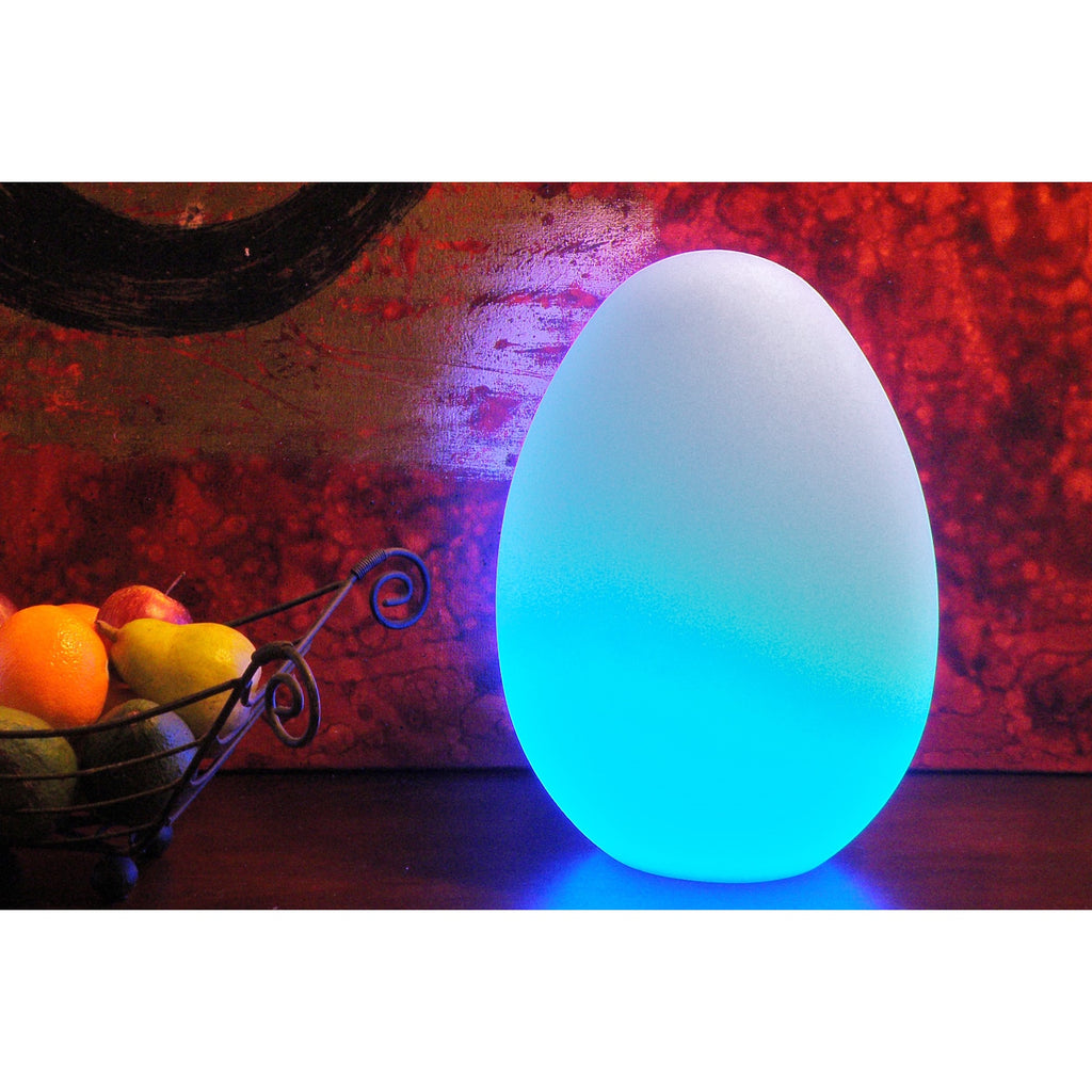 A large, color-changing LED egg light designed to create a calming sensory environment and support mood regulation and sensory exploration.
