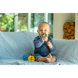 A set of colorful, soft silicone balls with a flexible texture, designed to promote sensory play and tactile exploration.