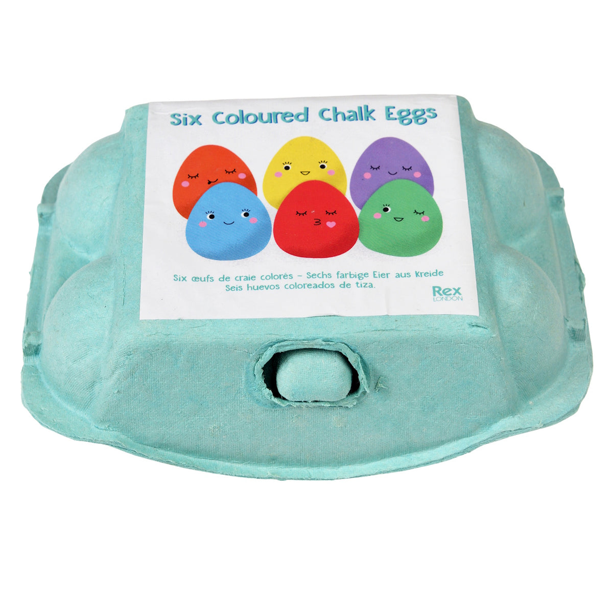 *Wonky* Rex London Six Coloured Chalk Eggs
