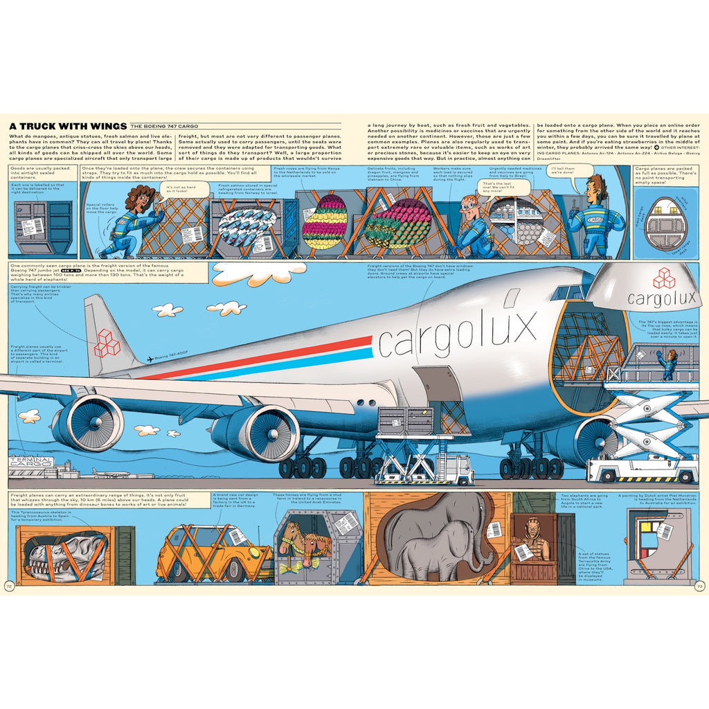 Sky High: A Soaring History of Aviation hardcover children's book, featuring vintage-style illustrations of airplanes in flight—an educational and inspiring journey through the history of aviation, perfect for young readers interested in flight and innovation.