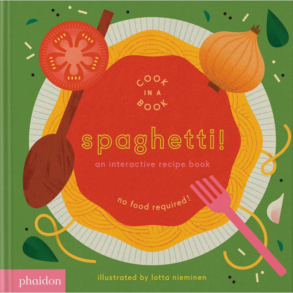 A fun, hands-on board book that teaches young children how to make spaghetti through playful illustrations and interactive elements that mimic real cooking steps.