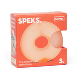 Orange box for Speks Gump the memory gel stress loop toy.