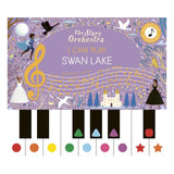 The Story Orchestra: I Can Play Swan Lake children's book cover with an illustrated keyboard and color-coded notes.