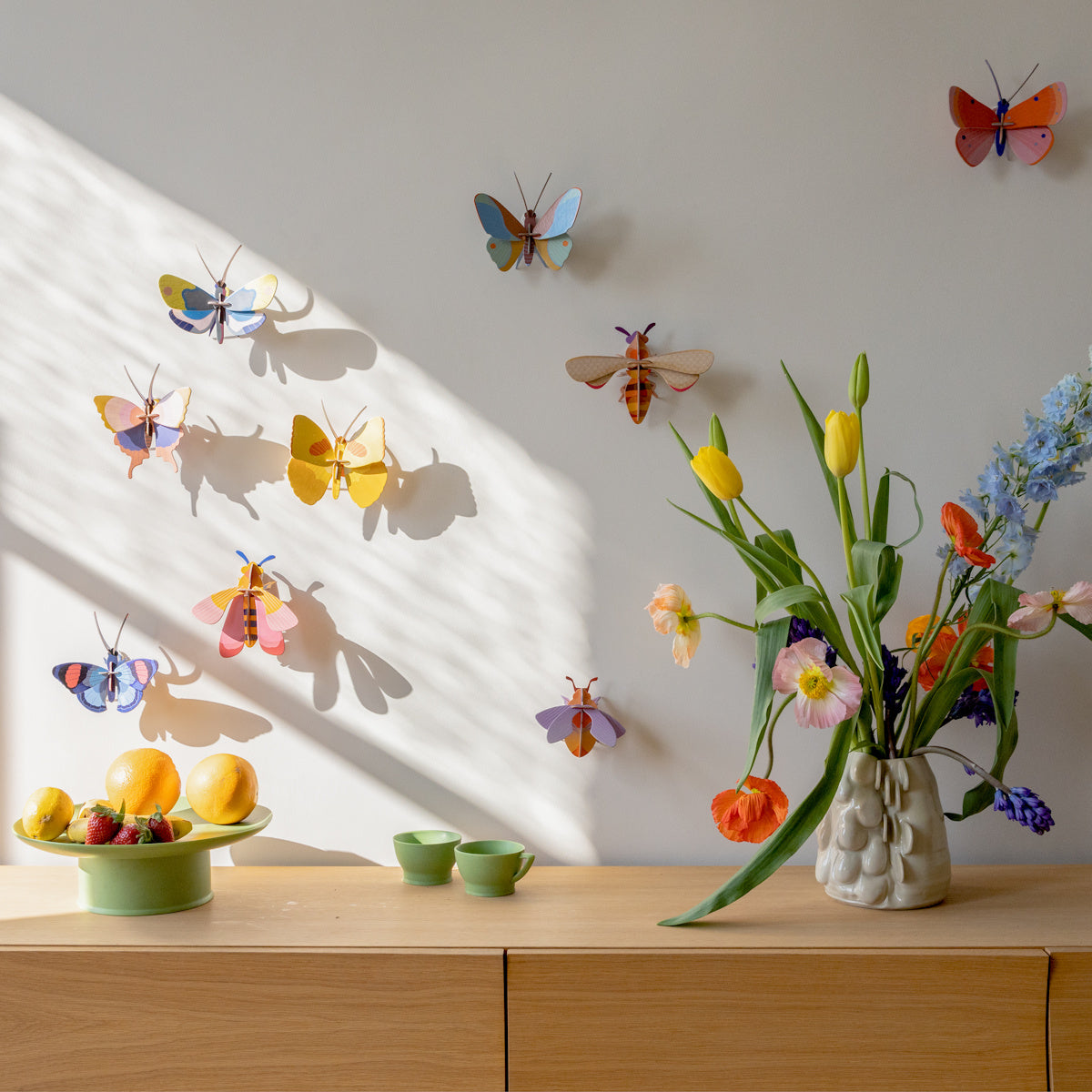 Studio Roof Insects Small - Gold Rim Butterfly