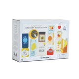 Le Toy Van Grocery Weekly Shop box showing wooden play food items like sea salt, cheese, and juice.