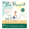 Front cover of The Pencil children's book by Allan Ahlberg, featuring a boy on a bicycle and a smiling pencil character.