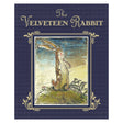 Book cover for The Velveteen Rabbit featuring a classic illustration of a rabbit in a field on a navy blue background.