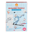Colorful "Drawing People" kit cover with sketches of people, a magic hat, and drawing steps. Includes a marker and playful, artistic vibe.