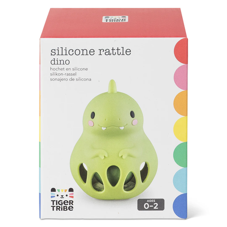 Tiger Tribe Silicone Rattle - Dino