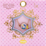 A children's bracelet from Djeco's Tinyly collection featuring a gold-colored chain with a charm of Luz.