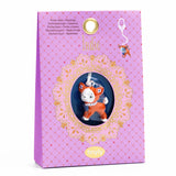 A keyring from Djeco's Tinyly collection featuring a finely sculpted figurine of Indie, a character depicted as a fox.