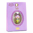A colorful necklace featuring a finely sculpted figurine of Tutti, a character from Djeco's Tinyly collection.