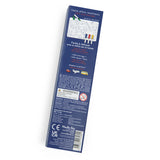 Moulin Roty Today is Wednesday mini silicone colouring mat back of box packaging with product details and safety info.