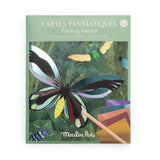 Moulin Roty Fantasy Boards craft kit featuring foil transfer butterfly and insect illustrations for kids.