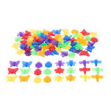 A set of colorful, see-through plastic bug figures designed for sensory play, sorting, counting, and light table exploration.