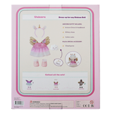 Back packaging of Olli Ella Dinkum Doll Unicorn dress-up outfit set.
