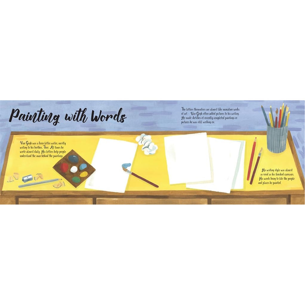 Featuring creative puzzles, colouring pages, and art-inspired activities to introduce children to the life and work of Vincent van Gogh.