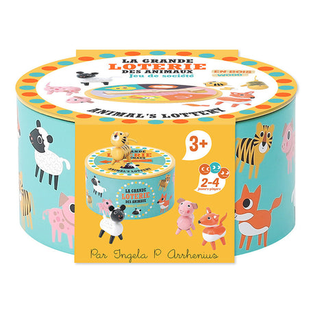 Vilac animals bingo packaging for wooden lottery game.